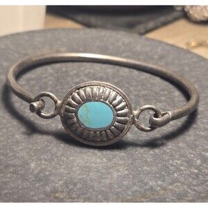 Southwestern Native Sterling Silver 925 Cuff Bracelet